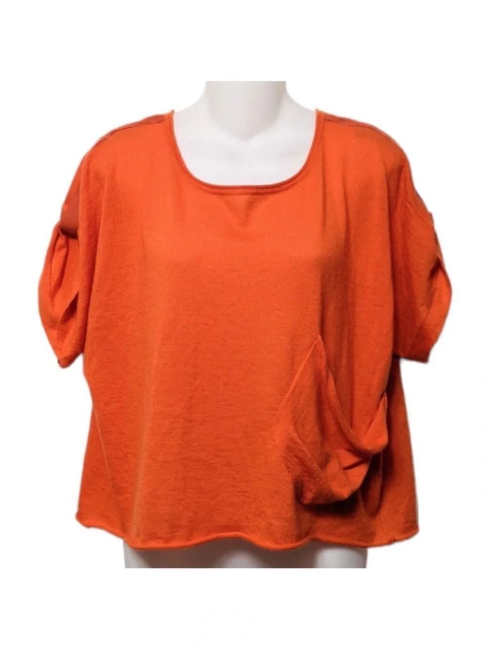 AUTUMN CASHMERE Rolled Hem Boxy Lightweight Top S
